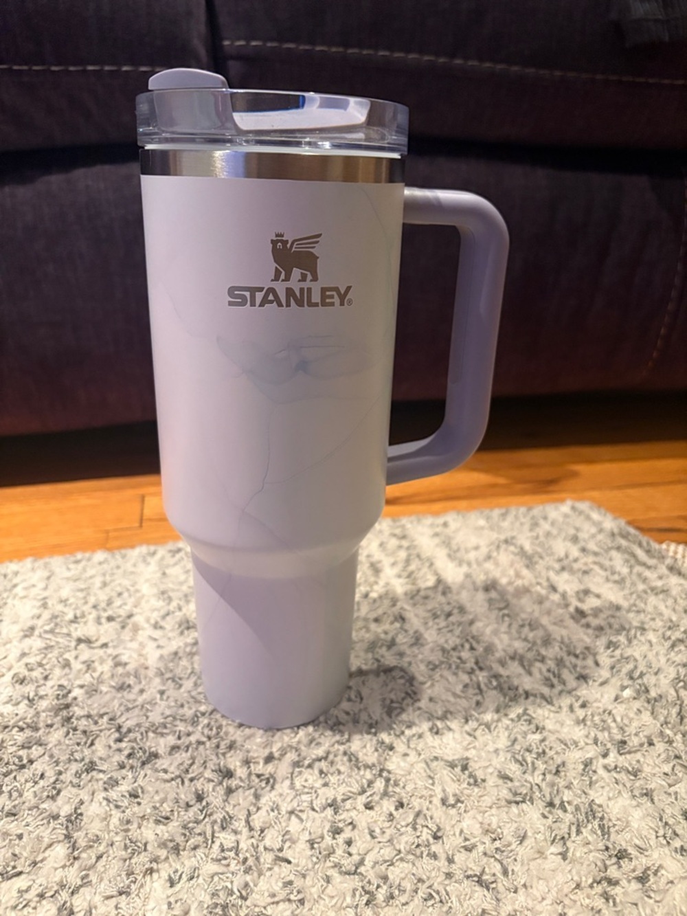 Stanley 40 oz Light Lavender Marbled Travel Tumbler with Handle